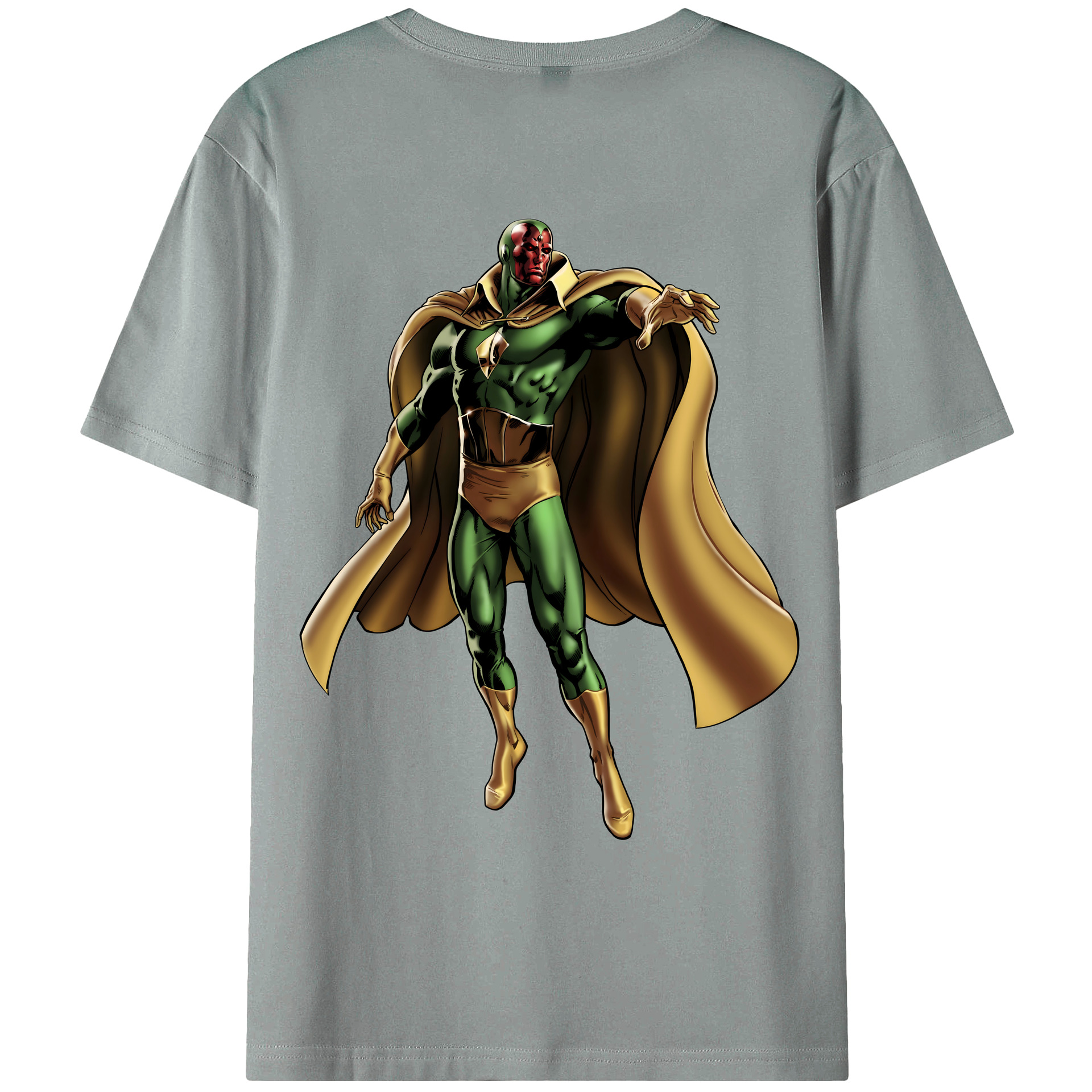 （画像用） アベンジャーズ The Avengers 綿100％ メンズ半袖Tシャツ（バックプリント） 通気性